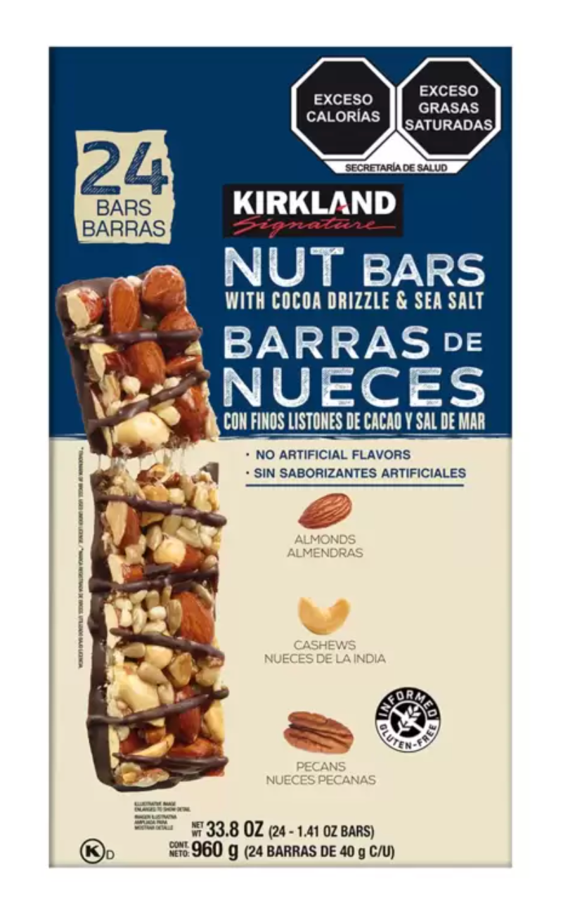 Kirkland Nut Bar Barras De Nueces Caja Con 24 Piezas 960g