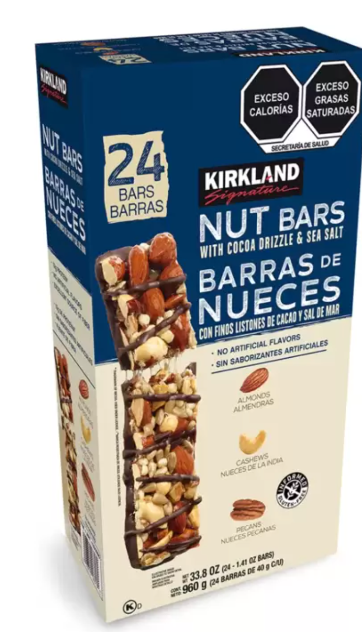 Kirkland Nut Bar Barras De Nueces Caja Con 24 Piezas 960g