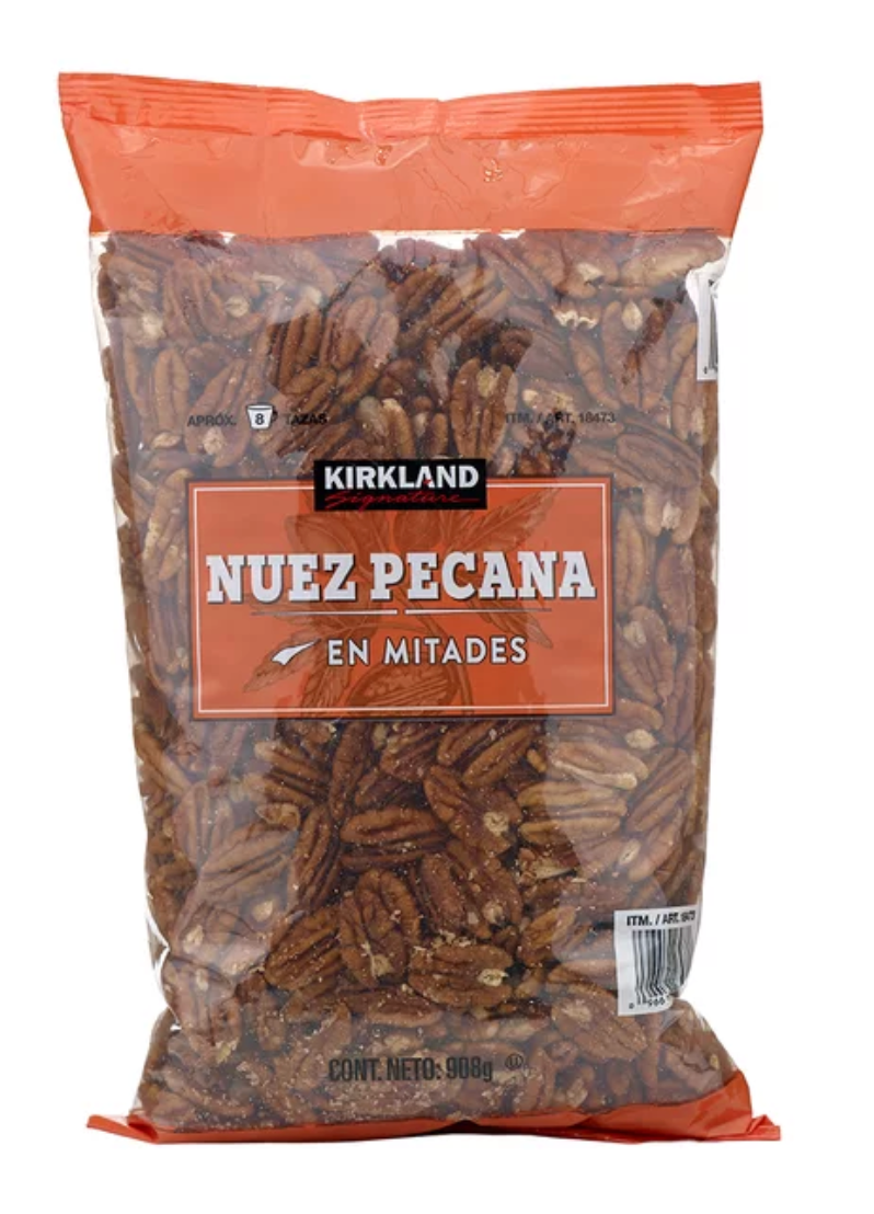 Nuez Natural Pecana En Mitades Kirkland Signature 908gr