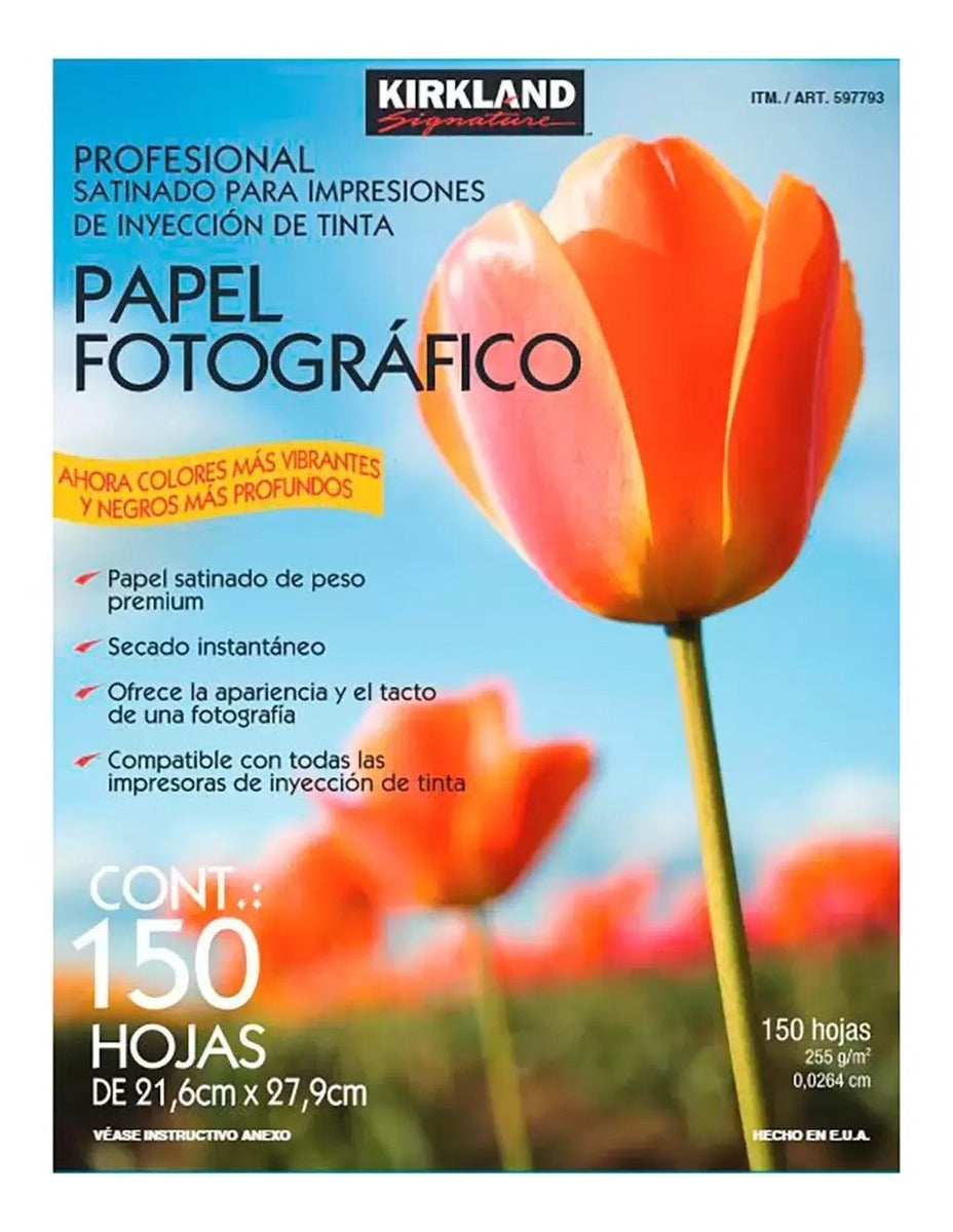 Papel Fotográfico Kirkland Signature 150 Hojas Color Blanco