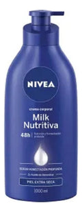 Crema Corporal Nivea Milk Nutritiva Piel Extra Seca 1 Litro