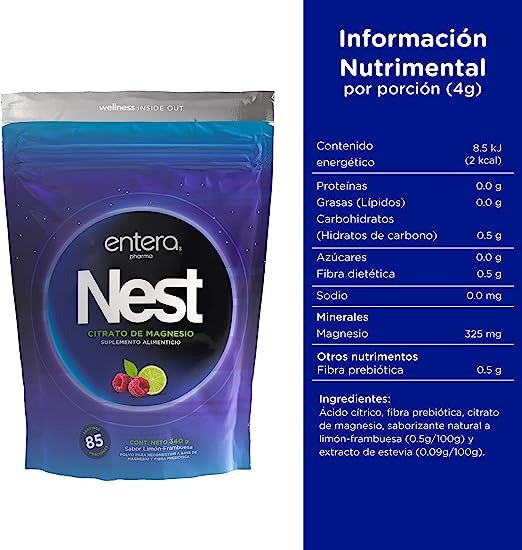 Entera Pharma Nest, Citrato De Magnesio, 340g Sabor Limon-fr