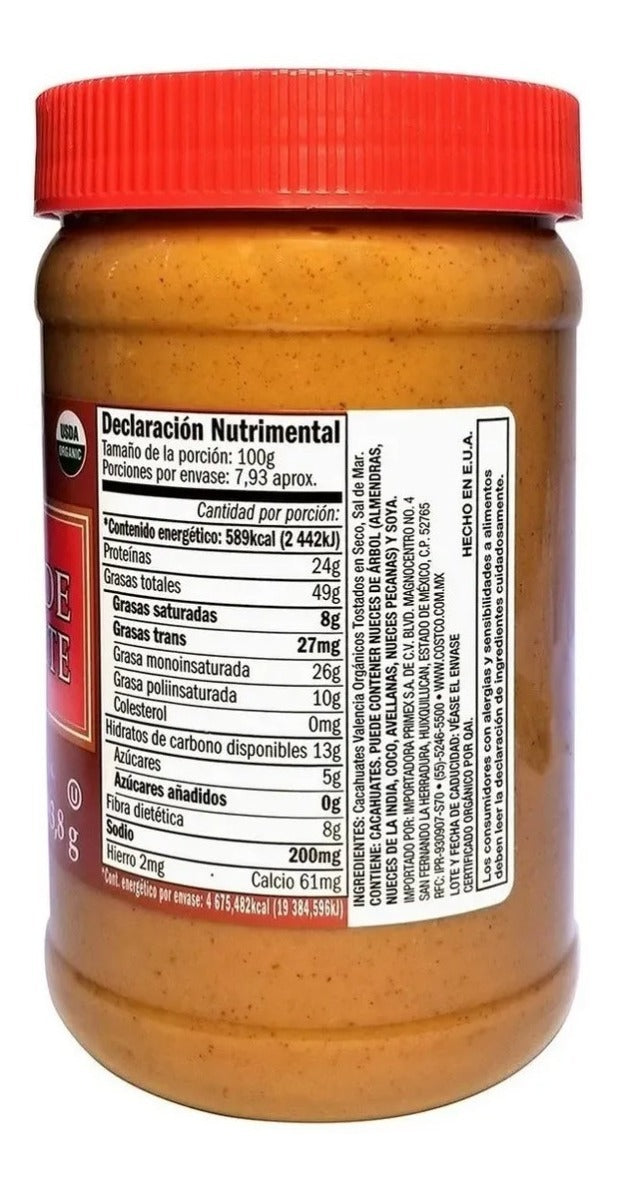 Crema De Cacahuate Orgánica Kirkland 1 De 793.8g