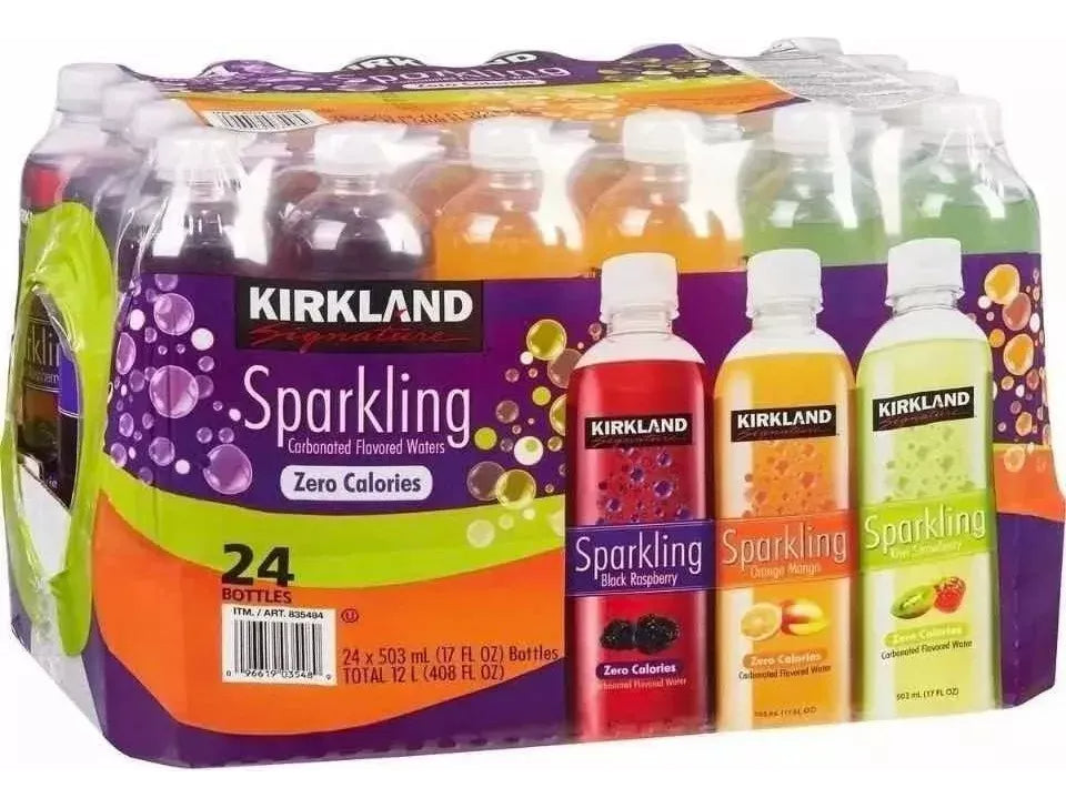 Agua Carbonatada Kirkland 24 Botellas 503ml Sin Calorías