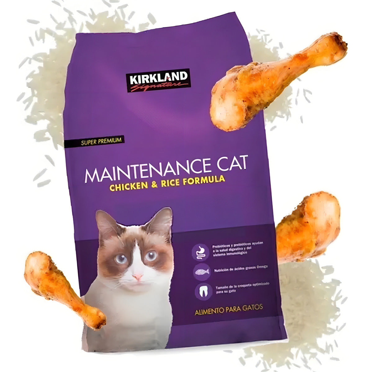 Alimento Para Gato Pollo/arroz 11 Kg Kirkland Signature