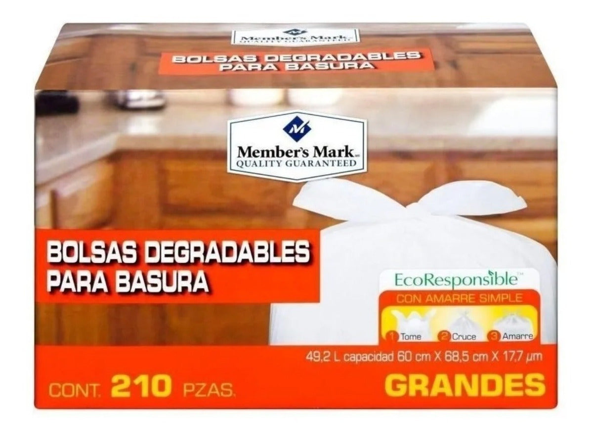 2 Pack Bolsas De Basura Grandes Member´s Mark (420 Bolsas)