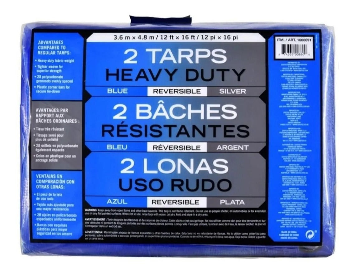Gyoya Paquete De 2 Lonas Reversibles Para Uso Rudo