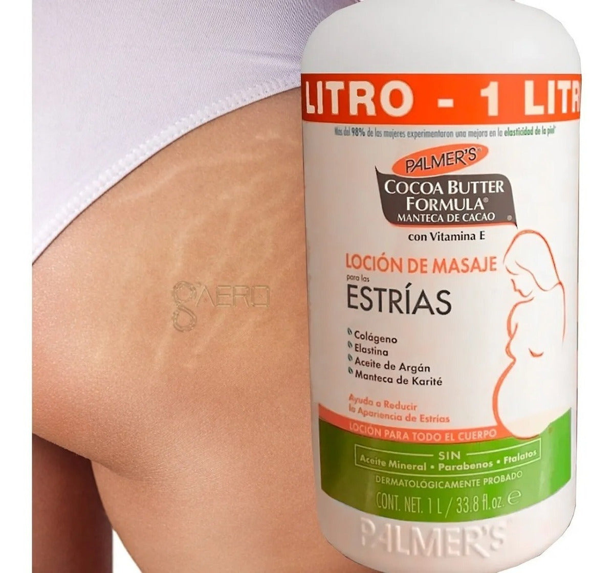 Crema Antiestrías Para Cuerpo Palmers Loción De Masaje En Bo