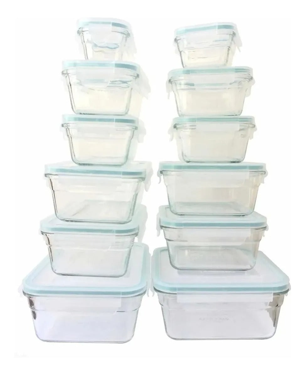 Contenedores De Vidrio Alimento Members Mark Glasslock 24 Pz