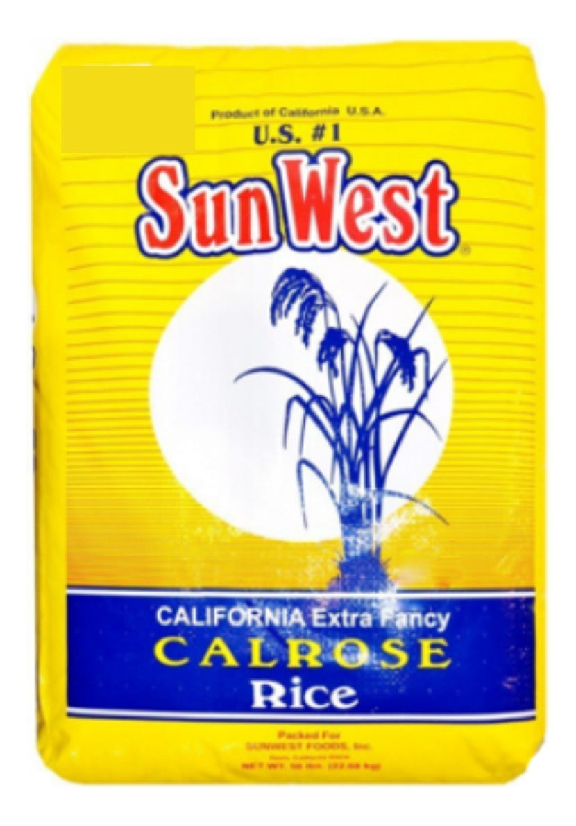 Arroz Para Sushi Tipo Calrose Grano Medio 22.68 Kg Sunwest
