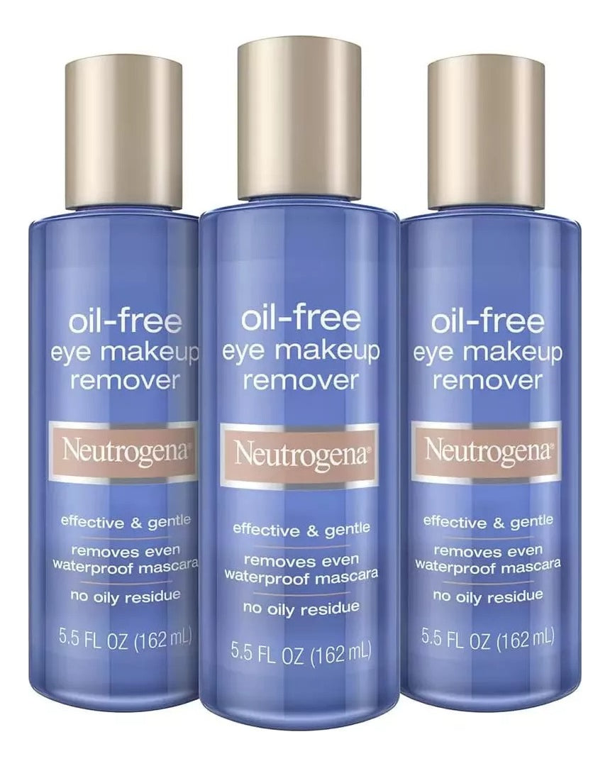 Desmaquillante Para Ojos Libre De Aceite, Neutrogena, 3 Pzas