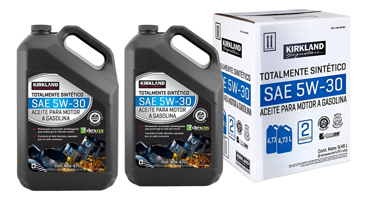 Aceite Sintético Kirkland Signature 5w-30 2 Pzas 4.73 Litros