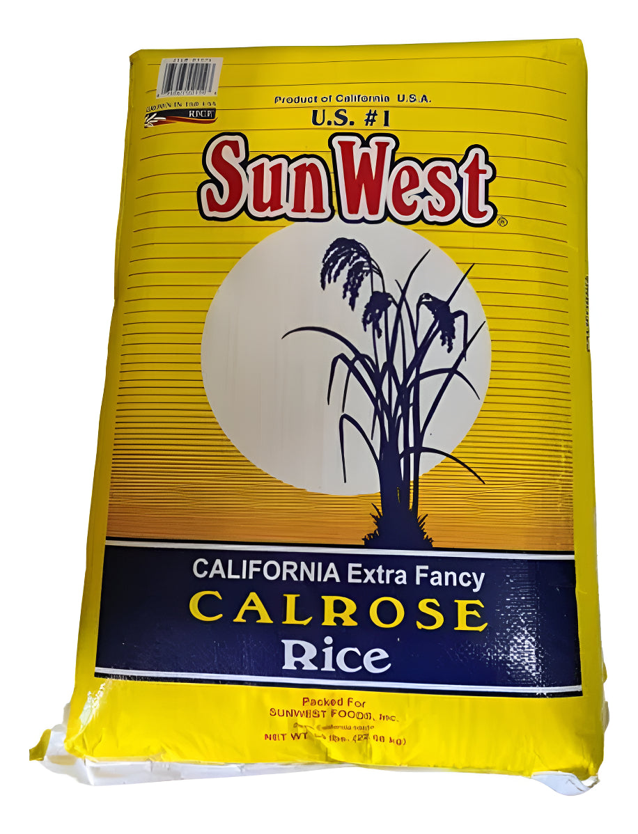 Arroz Para Sushi Tipo Calrose Grano Medio 22.68 Kg Sunwest