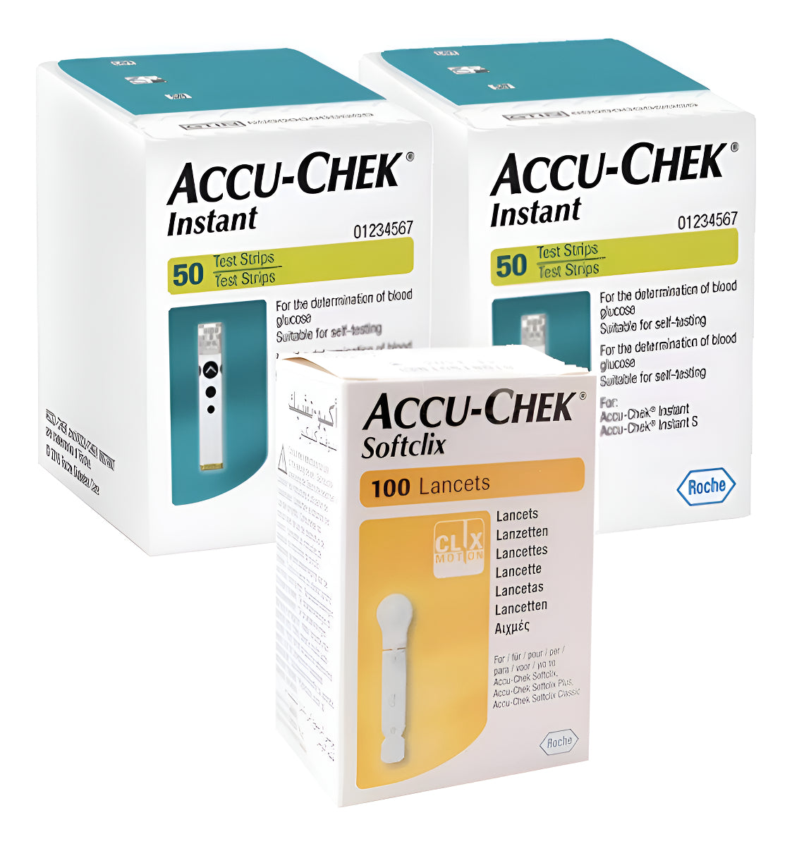 Accu-chek Instant 100 Tiras Y 100 Lancetas P Glucometro