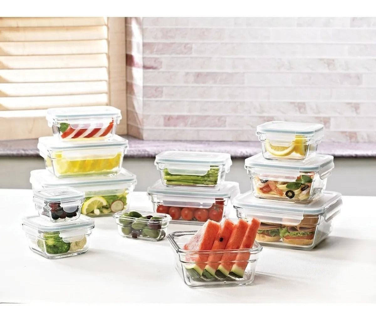 Contenedores De Vidrio Alimento Members Mark Glasslock 24 Pz