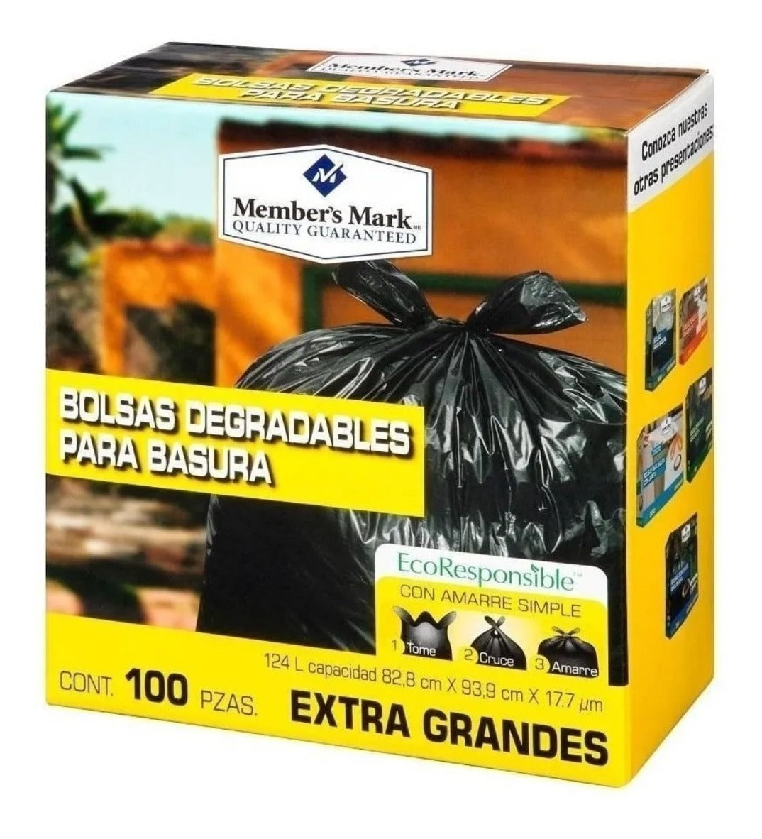 2 Pack Bolsas De Basura Extra Grande Members Mark 200 Bolsas