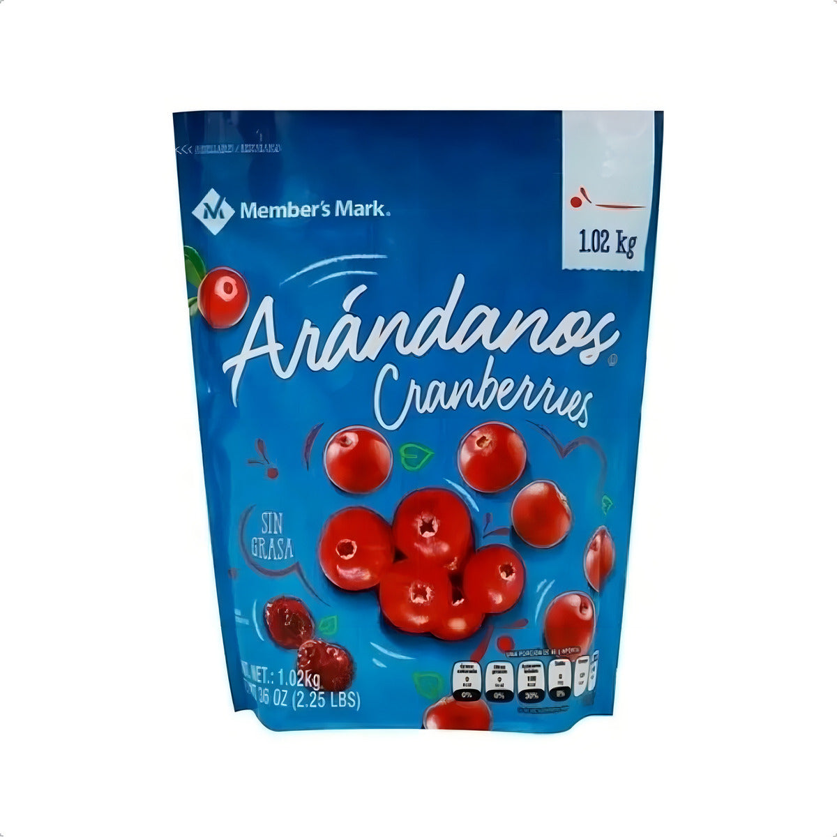 Arandanos Cranberries Member's Mark Bolsa Resellable 1.02 Kg