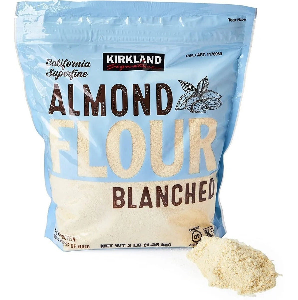 Harina De Almendra Blanqueada Kirkland 1.36 Kg