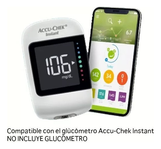 Accu-chek Instant 100 Tiras Y 100 Lancetas P Glucometro