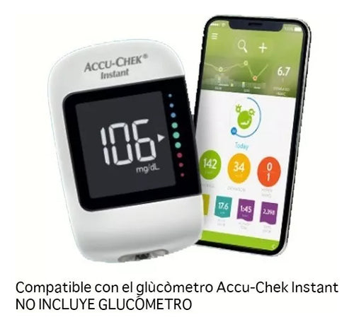 Accu-chek Instant 100 Tiras Y 100 Lancetas P Glucometro