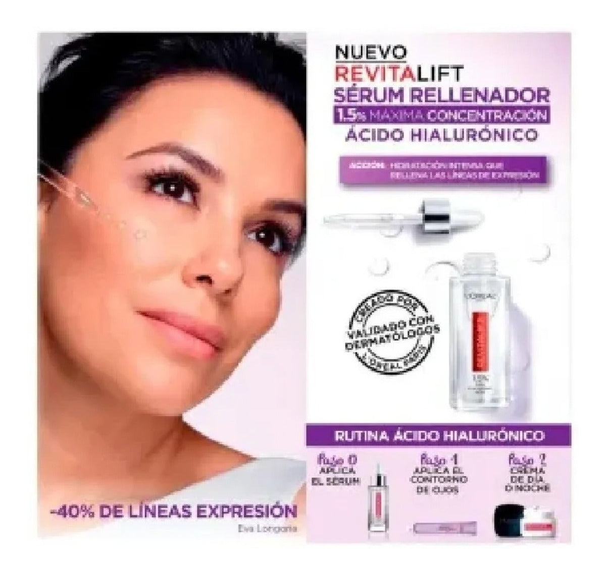 L'oreal Ácido Hialurónico Sérum  Revitalift  30ml Pack 2 Pza