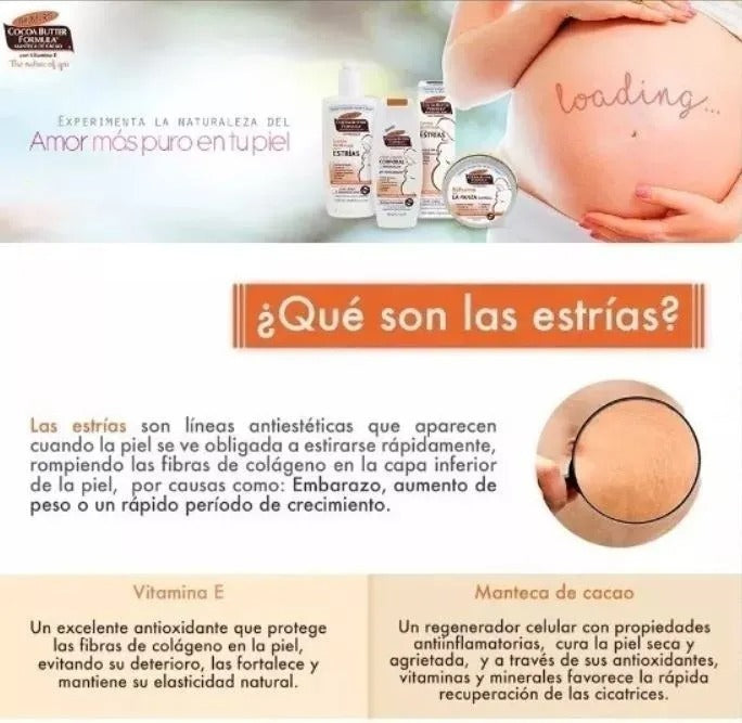 Crema Antiestrías Para Cuerpo Palmers Loción De Masaje En Bo