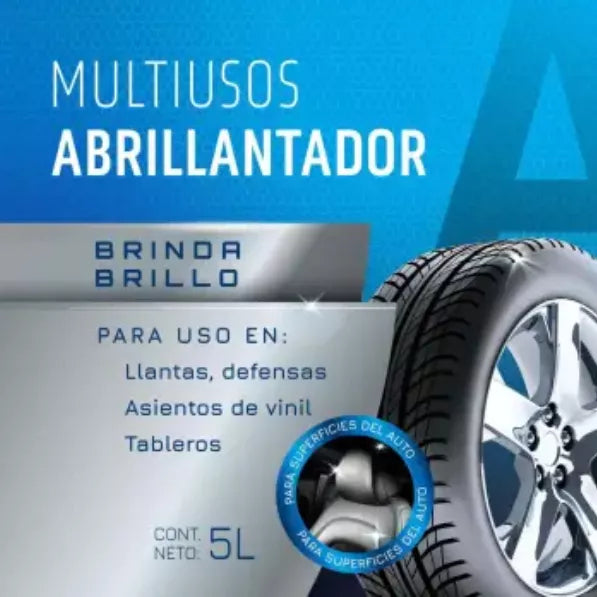 Abrillantador Automotriz Vinil Llantas E Interiores Mm 5 +1l