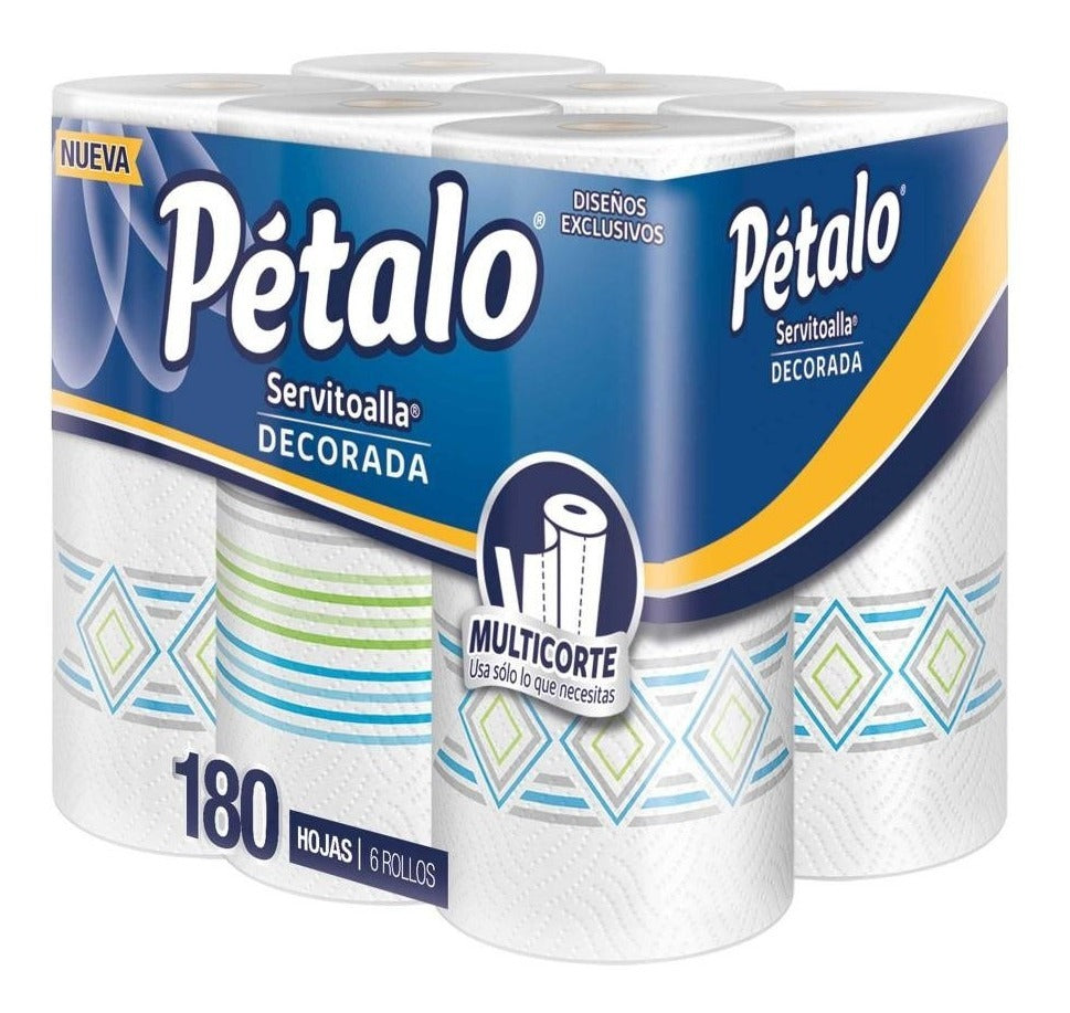 Toallas Cocina Petalo Servitoalla Multicorte 6 Rollo