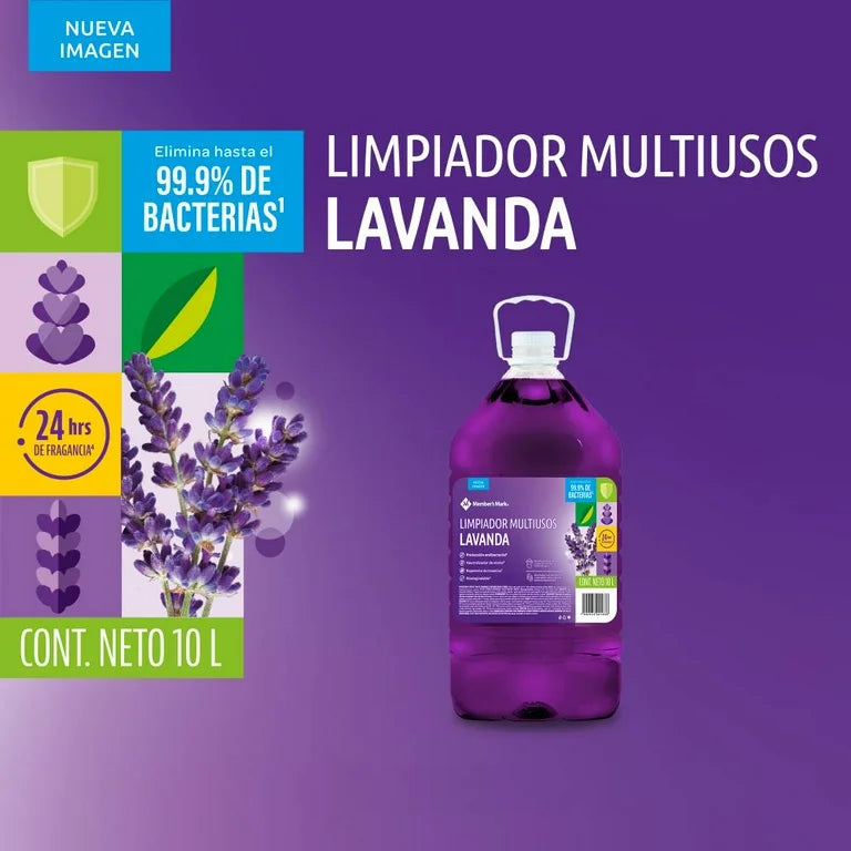 Limpiador De Pisos Aroma Lavanda Member's Mark De 10 Lts