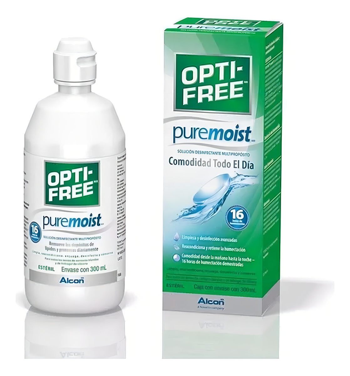 3 Pack Solución Lentes De Contacto Optifree Pure Moist 300ml