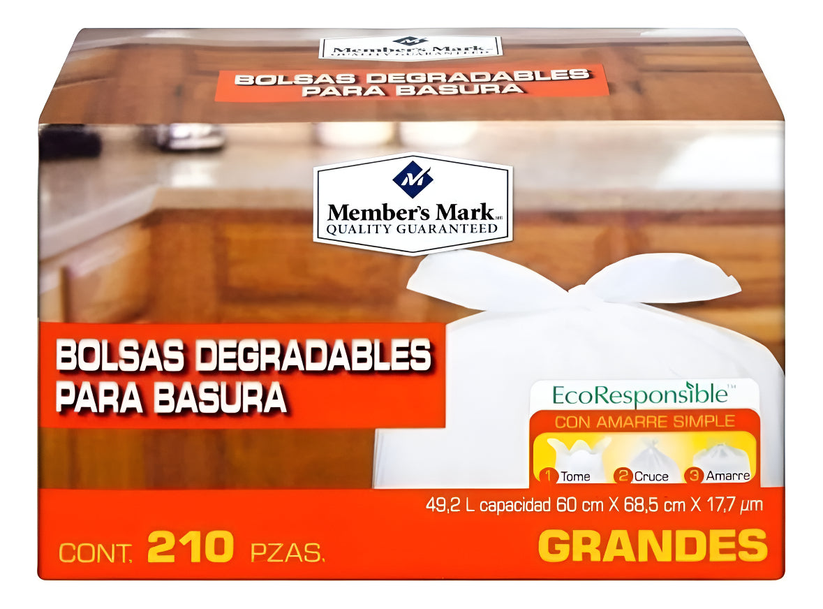 Bolsas De Basura Grandes Member´s Mark (210 Bolsas) De 49.2l