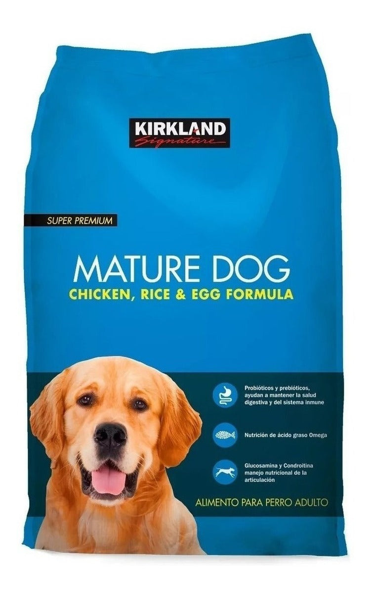 Alimento Perro Maduro Pollo/arroz 18 Kg Kirkland A Meses
