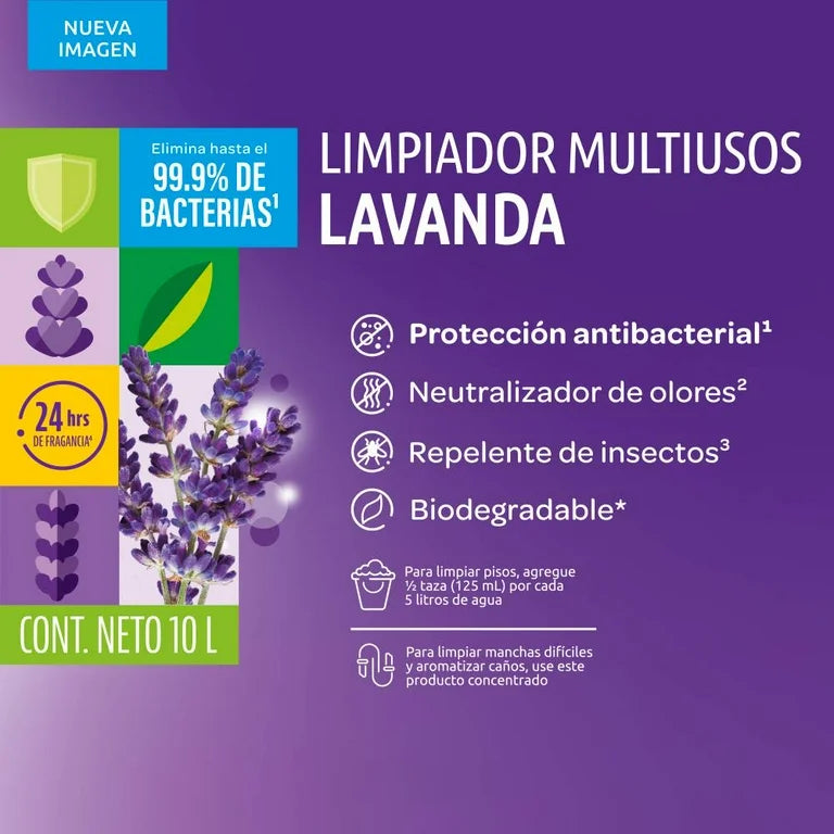 Limpiador De Pisos Aroma Lavanda Member's Mark De 10 Lts